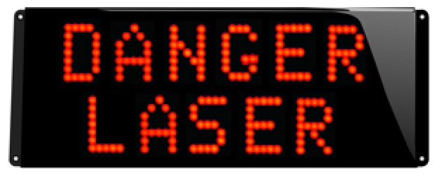 danger laser afficheur signalisation lumineuse